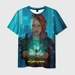 Мужская футболка Vi girl cyberpunk 2077