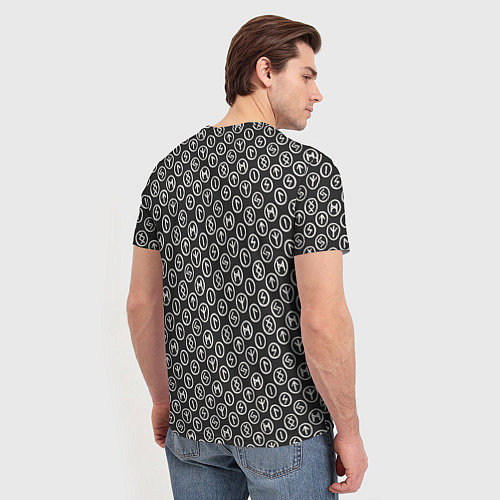 Мужская футболка Рунический алфавит паттерн / 3D-принт – фото 4