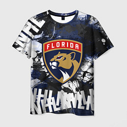 Футболка мужская Florida Panthers, Флорида Пантерз, цвет: 3D-принт
