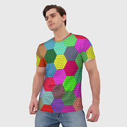 Футболка мужская Геометрический узор Pattern, цвет: 3D-принт — фото 2