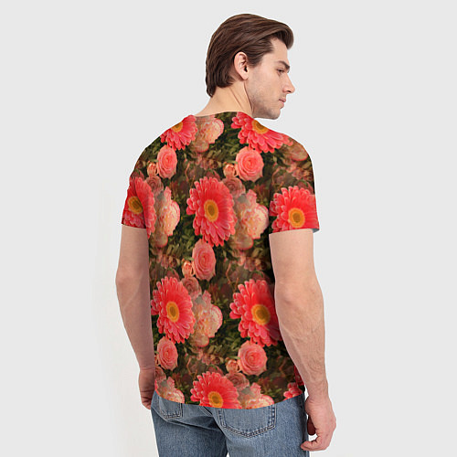 Мужская футболка Полевые цветочки дачные цветы / 3D-принт – фото 4