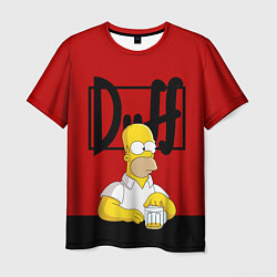 Мужская футболка Гомер и пиво Симпсоны Simpsons