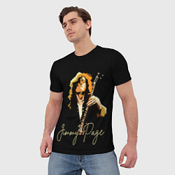 Футболка мужская Led Zeppelin Лед Зеппелин Jimmy Page, цвет: 3D-принт — фото 2