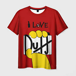 Мужская футболка I LOVE DUFF Симпсоны, Simpsons