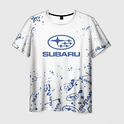 Мужская футболка Subaru брызги