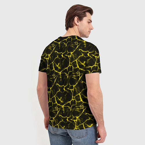 Мужская футболка Yellow Ripple Желтая Рябь / 3D-принт – фото 4