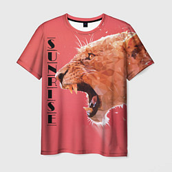 Мужская футболка Leopard sunrise