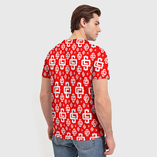 Мужская футболка Red Pattern Dope Camo Dope Street Market Спина / 3D-принт – фото 4