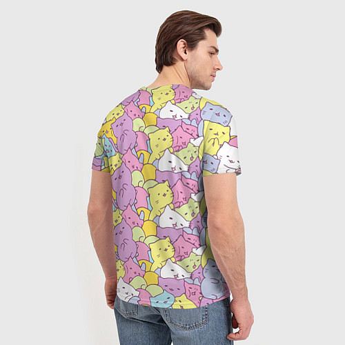 Мужская футболка Cute pattern of seals / 3D-принт – фото 4