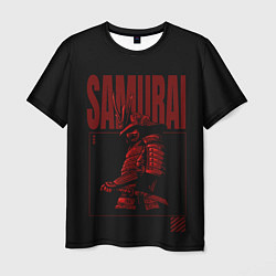 Мужская футболка Темный самурай с надписью