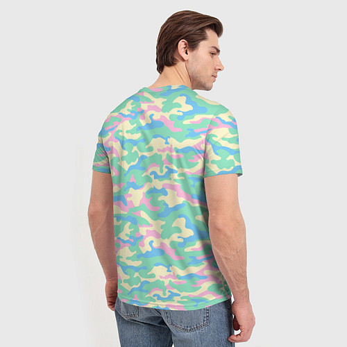 Мужская футболка Камуфляж пастельные цвета / 3D-принт – фото 4