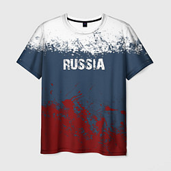 Мужская футболка Россия - краски