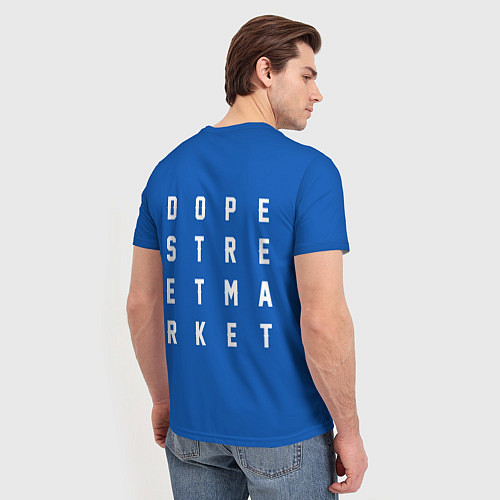 Мужская футболка Узор Blue Rollister Dope Street Market / 3D-принт – фото 4