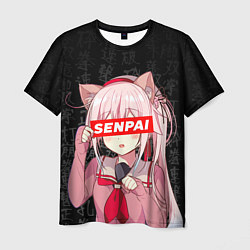 Мужская футболка Senpai, Anime Неко тян