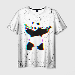 Мужская футболка Banksy Panda with guns Бэнкси