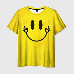 Мужская футболка Smiley with fucks
