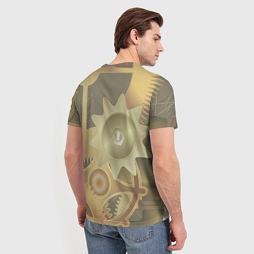 Мужская футболка Механизмы паровой машины / 3D-принт – фото 4