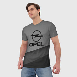 Футболка мужская Opel astra, цвет: 3D-принт — фото 2