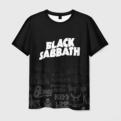 Мужская футболка Black Sabbath логотипы рок групп