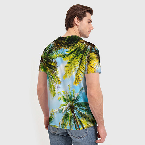 Мужская футболка Пальмы под солнцем / 3D-принт – фото 4
