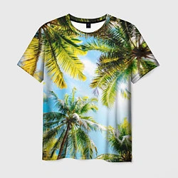 Мужская футболка Пальмы под солнцем