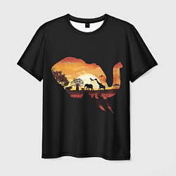 Мужская футболка Душа природы - слон