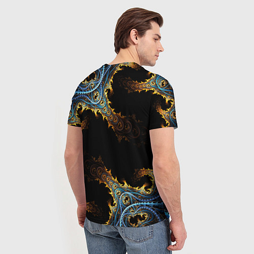 Мужская футболка Огненные фракталы 3d / 3D-принт – фото 4