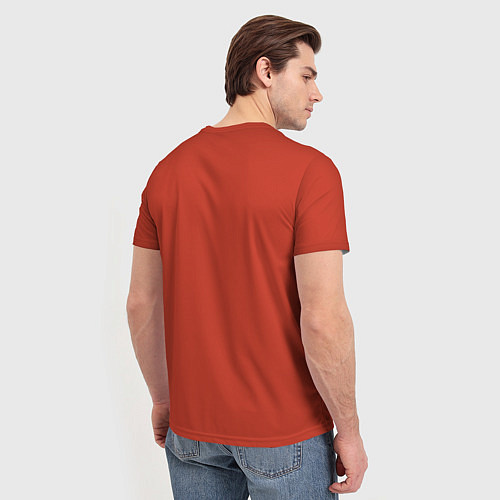 Мужская футболка Рыжая серьезная лиса / 3D-принт – фото 4
