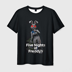 Футболка мужская Five Nights at Freddys: Security Breach - кролик В, цвет: 3D-принт