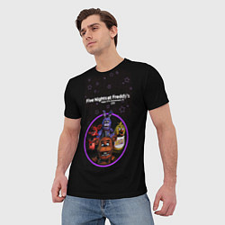 Футболка мужская Five Nights at Freddys - персонажи из игры, цвет: 3D-принт — фото 2