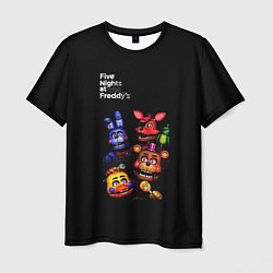 Мужская футболка Five Nights at Freddys - персонажи