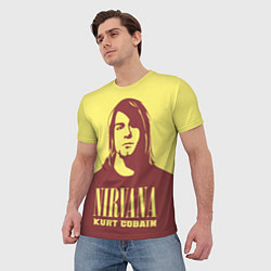 Футболка мужская Nirvana - Kurt Cobain, цвет: 3D-принт — фото 2