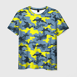 Мужская футболка Камуфляж Жёлто-Голубой