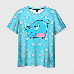 Мужская футболка Большой голубой слон