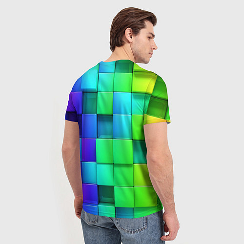 Мужская футболка Color geometrics pattern Vanguard / 3D-принт – фото 4