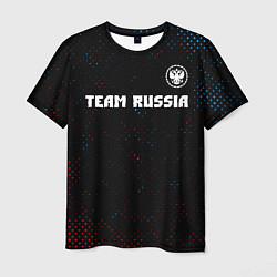 Мужская футболка RUSSIA - ГЕРБ Team Russia Потертости