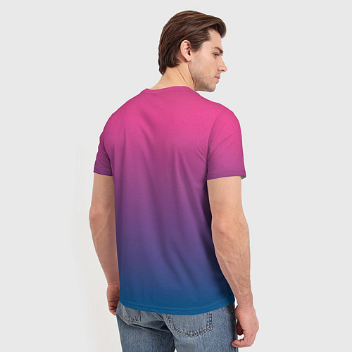 Мужская футболка Неоновый кристалл / 3D-принт – фото 4