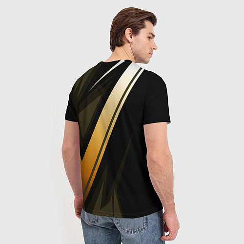 Мужская футболка Обезьяна с золотой цепью / 3D-принт – фото 4