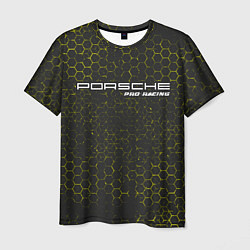 Футболка мужская PORSCHE Pro Racing Соты, цвет: 3D-принт