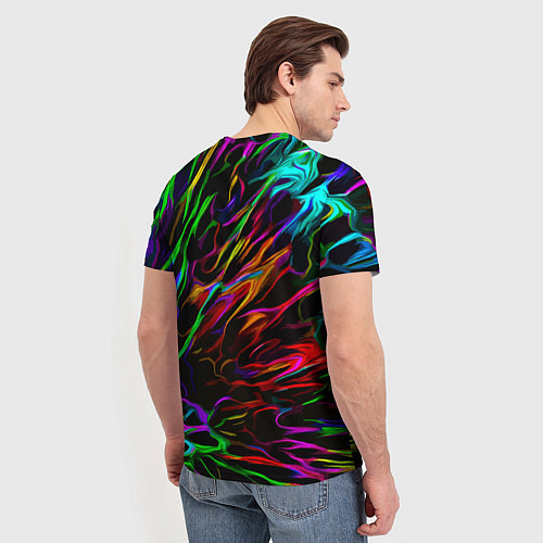 Мужская футболка Neon pattern Vanguard / 3D-принт – фото 4
