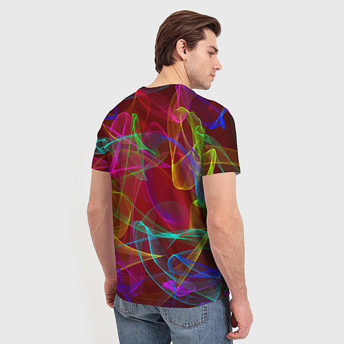 Мужская футболка Color neon pattern Vanguard / 3D-принт – фото 4