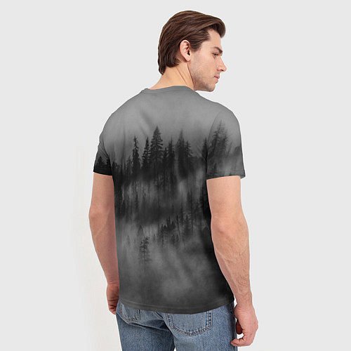 Мужская футболка Туманный лес - природа / 3D-принт – фото 4
