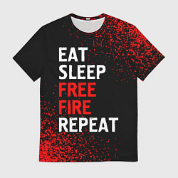 Мужская футболка Eat Sleep Free Fire Repeat Арт