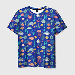 Мужская футболка Морские Рыбки 3D