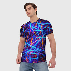 Футболка мужская Neon pattern Fashion 2055, цвет: 3D-принт — фото 2