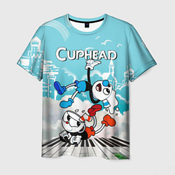 Мужская футболка Cuphead 2 чашечки