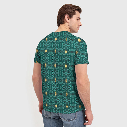 Мужская футболка Абстрактный классический узор / 3D-принт – фото 4