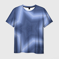 Мужская футболка Синий звездный современный узор