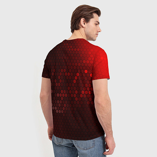 Мужская футболка AUDI Соты / 3D-принт – фото 4