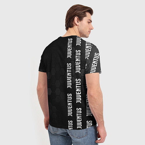Мужская футболка ЮВЕНТУС Соты / 3D-принт – фото 4